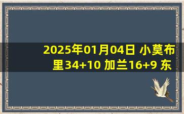 2025年01月04日 小莫布里34+10 加兰16+9 东欧缺阵 骑士轻取独行侠豪取9连胜